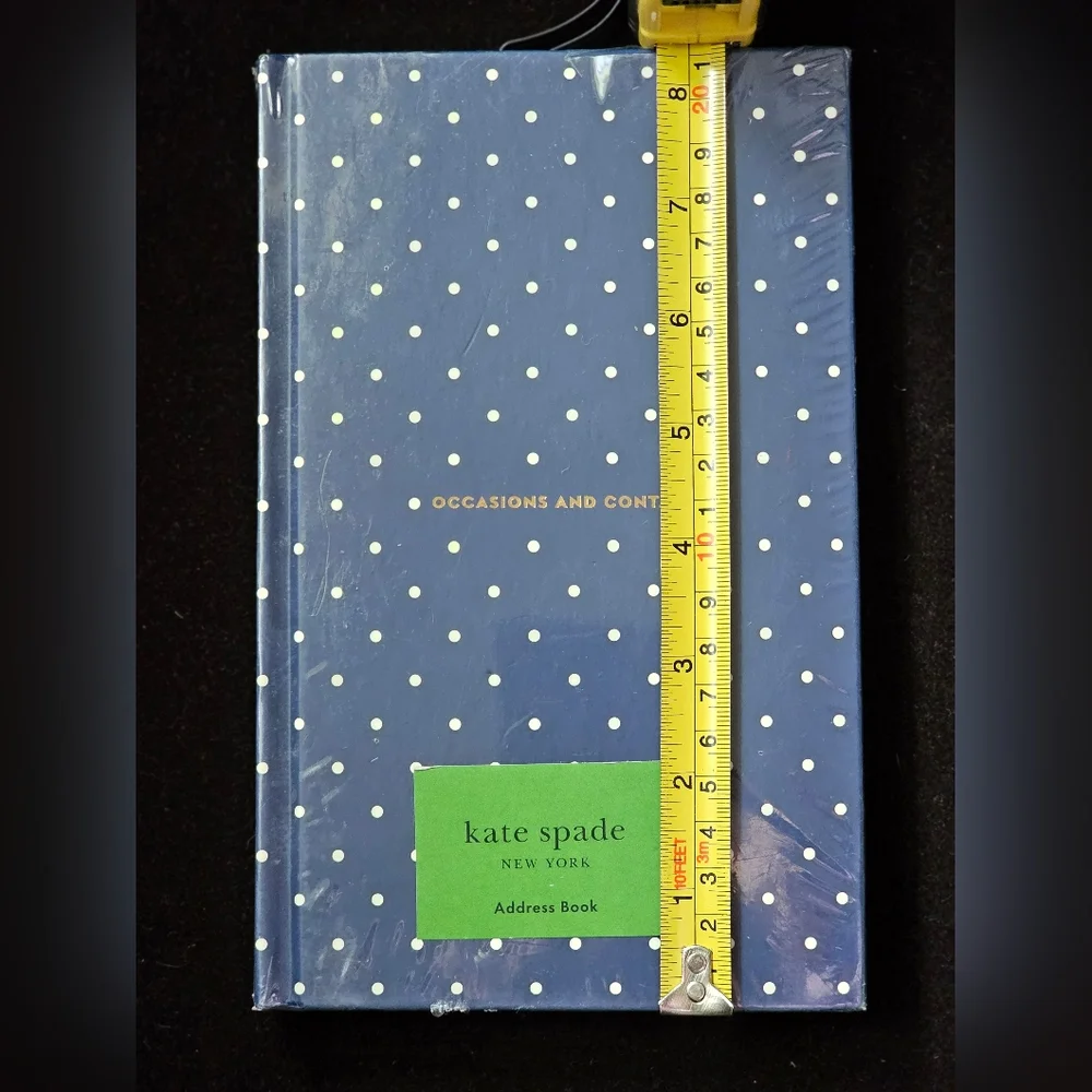 NEW Kate Spade Blue and White Polka Dot Occasions & Address Book